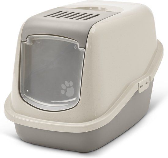 Savic Nestor Happy Planet Kattenbak - Mokka/Grijs - 56x39x38.5 cm