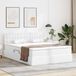 Maison Exclusive - lit de rangement avec matelas blanc pur 140 x 190 cm similicuir