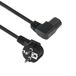 ACT Netsnoer CEE7/7 male (haaks) - C15 (haaks links) IEC60320 zwart 1,5 m