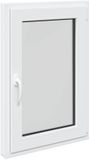 vidaXL Kelderraam RISOR 60 x 90 cm Wit Dubbel Glas Links Binnendraaiend
