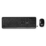 Nedis KBMCW100BKND - Toetsenbord - Zwart - QWERTY - Inclusief Muis