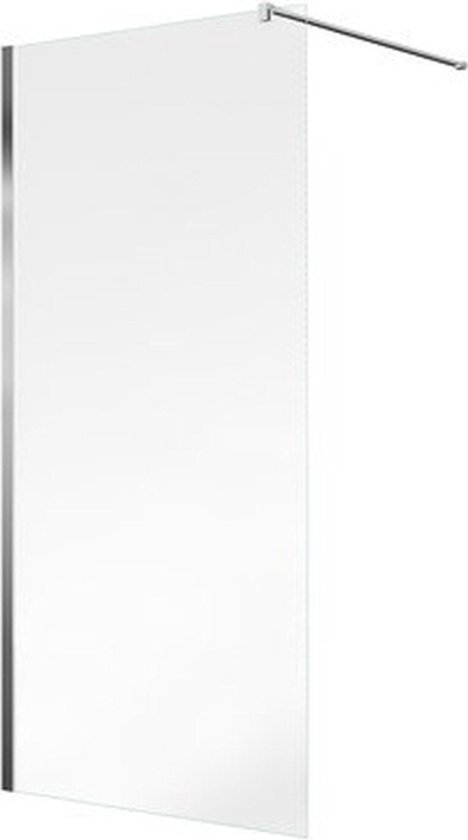 Saniclass Bellini inloopdouche 100x200cm veiligheidsglas anti kalk chroom