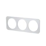 Aluminium wandbord in Duits/Frans design, met drie sleutels in elegant zilver. Ideaal voor elke moderne en functionele omgeving, combineert duurzaamheid en stijl.
