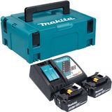 Makita Power Source Kit 18 V met 2x BL 1830 B-accu 3,0 Ah + DC 18 RC-lader + Makpac