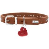 HUNTER Hondenhalsband Aalborg Hearts, Cognac, Softvolrundleer, Maat 37
