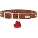 HUNTER Hondenhalsband Aalborg Hearts, Cognac, Softvolrundleer, Maat 37