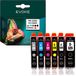 Evoke Set van 6 XL Inktcartridges voor Canon PGI-525 + CLI-526, Zwart, Cyaan, Magenta, Geel, Grijs
