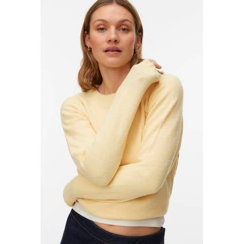 VERO MODA Vmdoffy Ls Ga Noos blouse met ronde hals, Golden Haze, S
