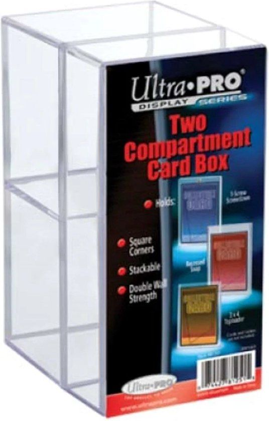 Ultra Pro - Two Compartment Card Box - Transparent