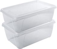 Hega hogar Boîte de conservation - 8x - haut/profond - transparent - 1 litre - 18 x 12 x 7 cm