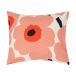 Marimekko Housse de coussin Unikko 50x60 cm blanc cassé-corail-orange rouge-charbon