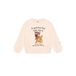 Daily7 rechtvallende sweater met print - crème