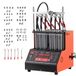 1 VEVOR Injectorreiniger Tester met 9 Testmodi, Ultrasoon Reinigingsapparaat voor 6 Cilinders (28 kHz), Instelbaar op 12/70/120 V voor EFI/FSI/GDI, Injectorreiniger met Aftapkraan voor Auto's