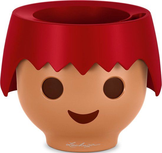 LECHUZA Playmobil OJO - Plantenbak - vuurrood - Ø 12 cm