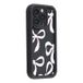 Coque TPU antichoc élégante iPhone 12 Pro Max avec bords relevés - Noire / Gros nœud