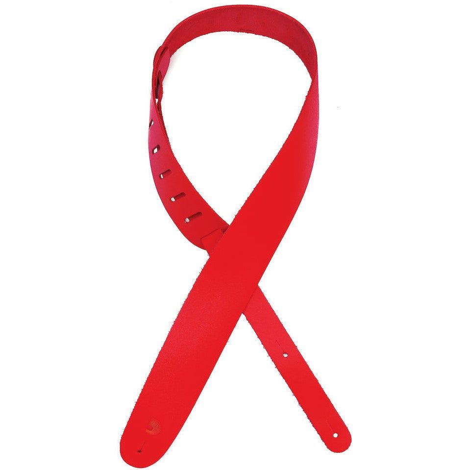 D'Addario 25BL03 - Gitaarband - Rood - Leer