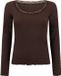 Hunkemöller Top Lace Bruin Dames Lange Mouw Effen Viscose S
