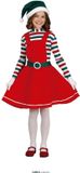Fiestas Guirca Robe de travail du Père Noël pour filles 5-6 ans