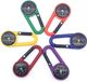 Allecto Premium - Set de 6 boussoles de randonnée avec mousqueton pour le camping et la randonnée