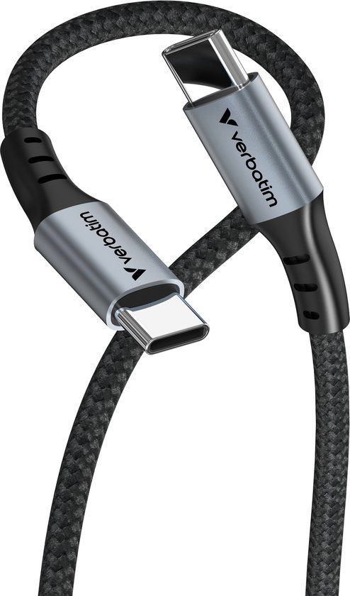 Verbatim Kabel 120Cm Usb-C Naar Usb-C 60W Qc Pd Sneloplader Voor Telefoons