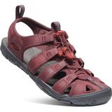 KEEN Dames Clearwater Cnx Leather W Sandaal Bordeauxrood/Dahlia-Rood