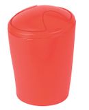 Spirella MOVE Kantelbare Prullenbak – Afvalemmer voor Badkamer, Keuken en Toilet – Stijlvolle Badkamer Afvalbak met Modern Design – ROOD, Plastic, Inclusief deksel
