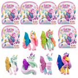Galupy Rainbow Eenhoorn 6 Stuks – Verzamel Eenhoorn Figuren voor Meisjes, Glitter Vleugels & Swarovski Kristal, Magisch Speelgoed Cadeau