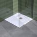 Brauer Asteroid Douchebak - 90 x 90 cm - Mineraalmarmer - Mat Wit