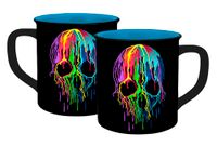 Mok Skull Neon emaille optiek 400ml