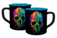 Mok Skull Neon emaille optiek 400ml