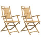 VidaXL Chaise de jardin Siège capitonné Bambou 4 pièces