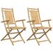 VidaXL Chaise de jardin Siège capitonné Bambou 4 pièces