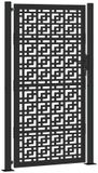 vidaXL Poort met kruisontwerp 100x175 cm staal zwart