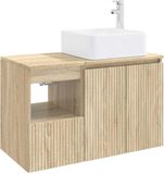 vidaXL Badkamermeubel Set 2 st Sonoma Eiken Bewerkt hout