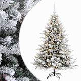vidaXL Sapin de Noël artificiel avec boule de Noël 120 cm 150 LED Blanc chaud