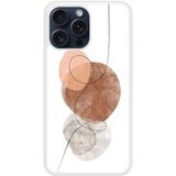 Apple Siliconen hoesje compatibel met iPhone 15 Pro Max One line bruin