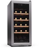 Klarstein Wijnkoelkast, 1-zone Drankkoelkast, Stille Indoor/Outdoor Koelkast, 50 Liter, Voor 18 Flessen, 5–18 °C - 44 cm - voor Wijnliefhebber voor Bar - Touch UV-Bescherming - Display WiFi - Wijnklimaatkast - Wijnkast - Wine Cooler