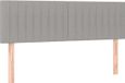 vidaXL Hoofdbord Stof Lichtgrijs 144x5x78/88 cm