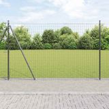 vidaXL Euro-hek met betonnen voetstuk 10 x 1,4 m PVC-coated staal mesh