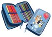Trousse à crayons à 2 fermetures éclair, en différentes couleurs, pour enfants