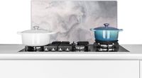KitchenYeah Spatscherm keuken - Verf - Wolken - Abstract - 70x30 cm - Aluminium