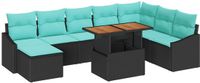 vidaXL Tuinbank - Zwart - Polyrattan