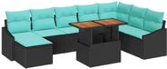 vidaXL Banc de jardin - Noir - Polyrotin