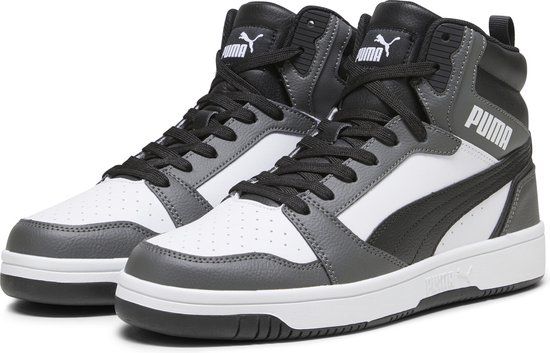 PUMA Rebound v6 Unisex Sneakers - PUMA White-PUMA Black-Shadow Gray