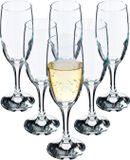 KADAX Wijnglazen, vaatwasmachinebestendige wijnkelk, hoogwaardige en elegante glazenset voor rode en witte wijn, kelkglazen voor het serveren van wijn en champagne (6 x 190 ml, voor champagne)