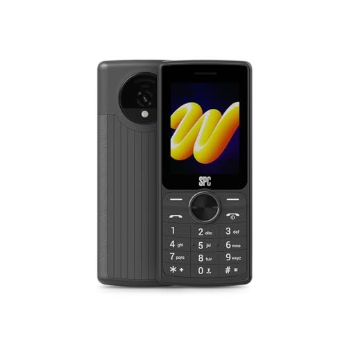 SPC WILD COOL - 4G basistelefoon voor digitale ontkoppeling en eerste verbinding | Geen apps of sociale media, FM-radio, camera en Bluetooth | 2,4 inch scherm en hoofdtelefoonaansluiting - zwart