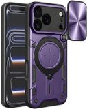 Techsuit Hoesje geschikt voor Apple iPhone 17 Pro - CamGuard Pro Back Cover - Paars