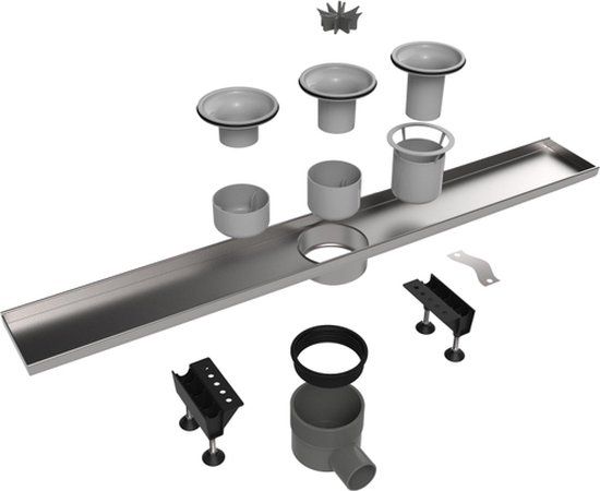 Easy Drain Multi inbouwdeel los 9.8x60cm RVS - Dicht rooster - 3 jaar garantie