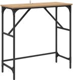 vidaXL Wandtafel Artisan Eiken 75 x 32 x 75 cm Bewerkt hout