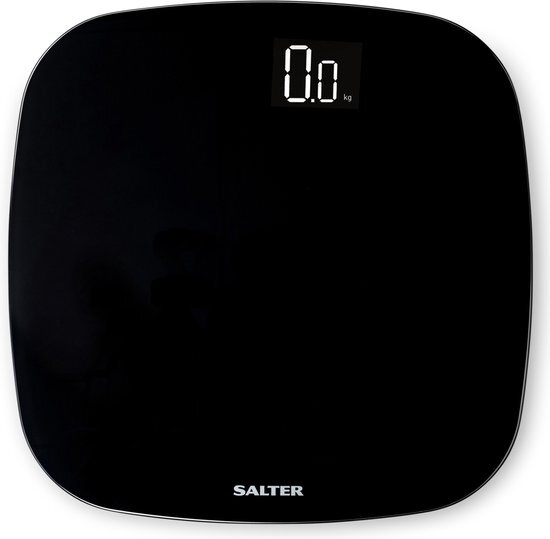 Salter 9221 BK3R Eco Rechargeable Bathroom Scale,eén maat,zwart